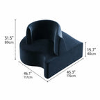 Sculptural Curved Modular Sofa for Lounge Reception and Office Collaboration Dimensions
