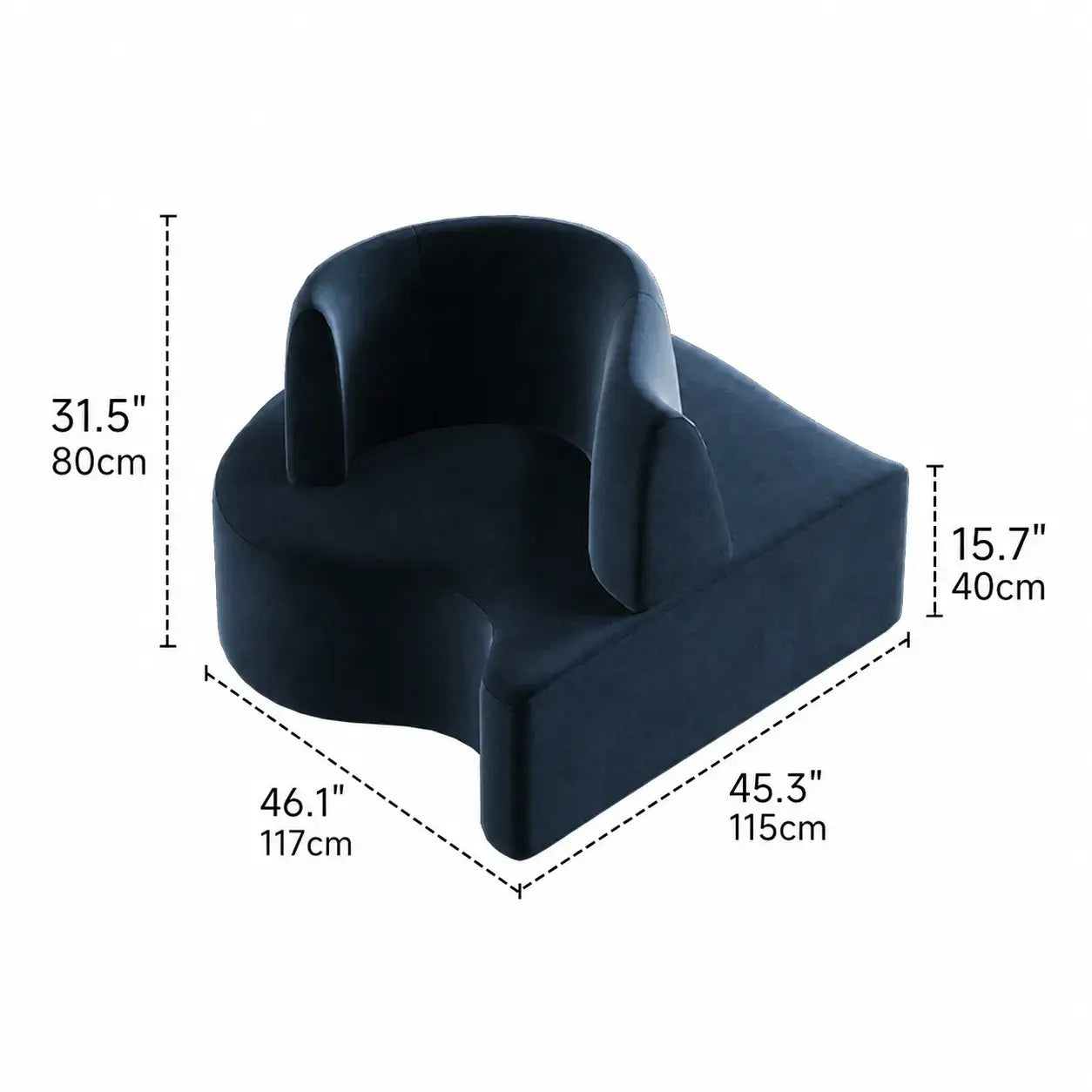 Sculptural Curved Modular Sofa for Lounge Reception and Office Collaboration Dimensions
