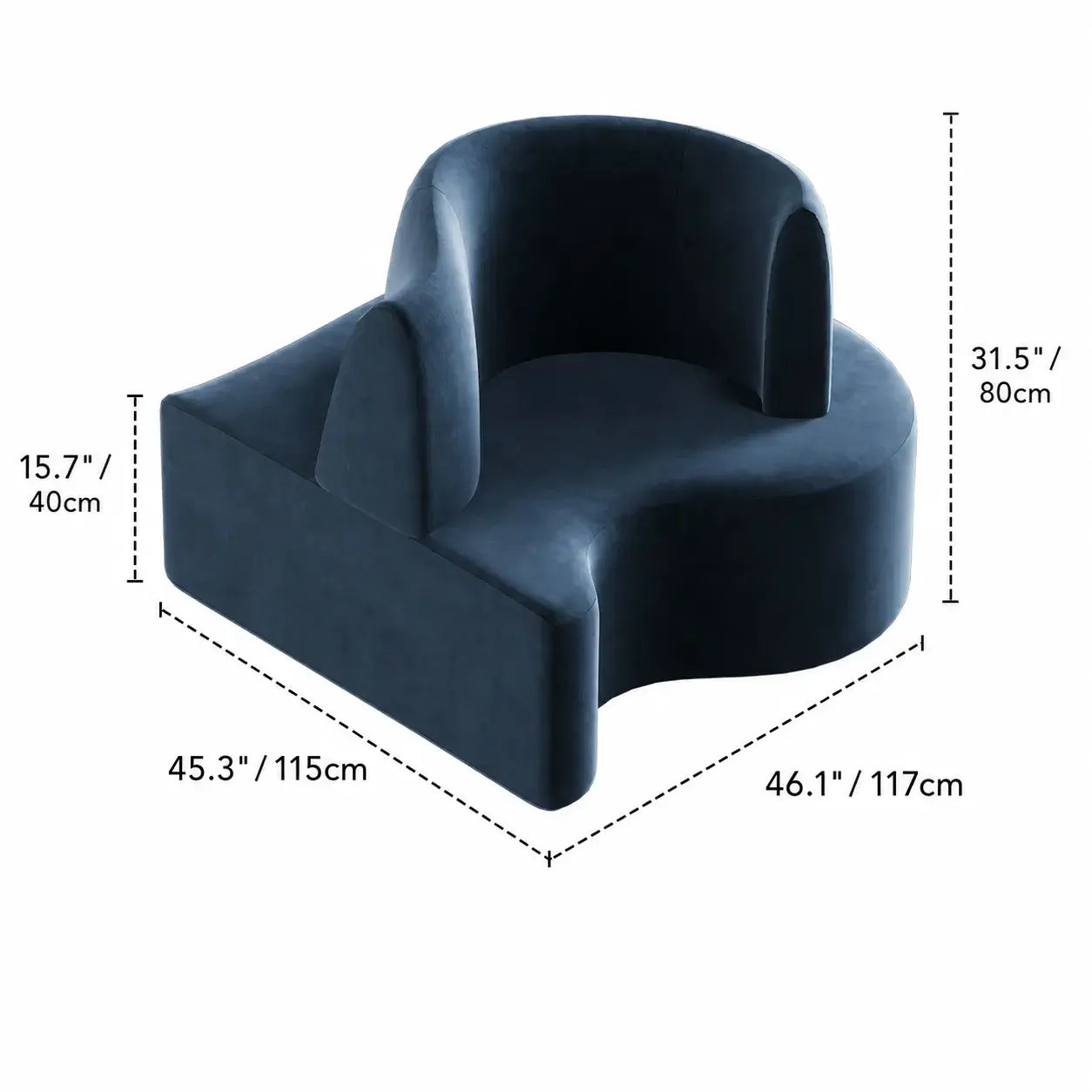 Sculptural Curved Modular Sofa for Lounge Reception and Office Collaboration Dimensions