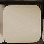 Sculptural Curved Office Desk and Leather Chair Set With Storage