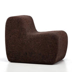 Sculptural Dark Cork Chair and Cork Stool Series with Rounded Forms