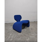 Sculptural Djinn Chair in Plush Upholstery for Gallery Lounge Spaces