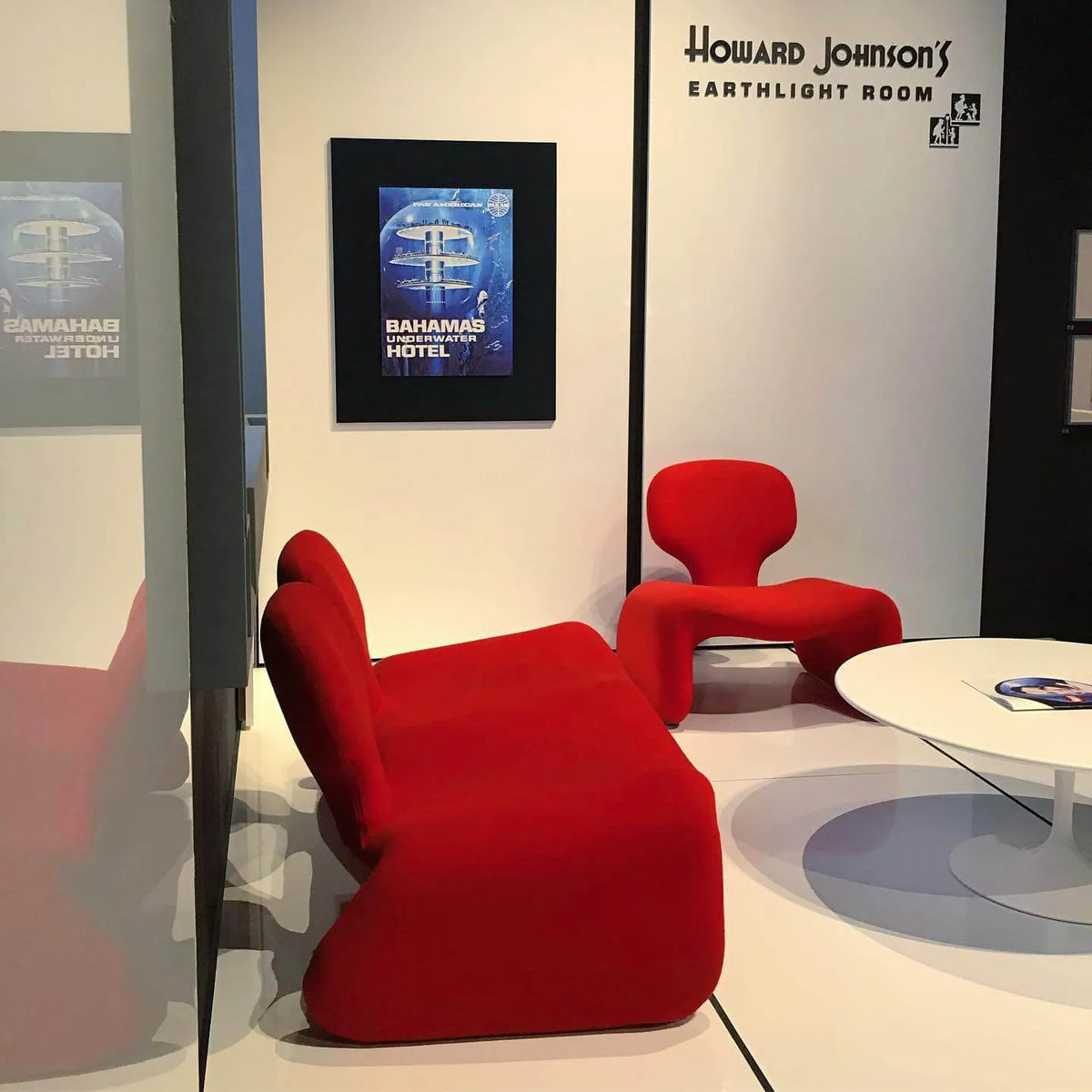 Sculptural Djinn Chair in Plush Upholstery for Gallery Lounge Spaces