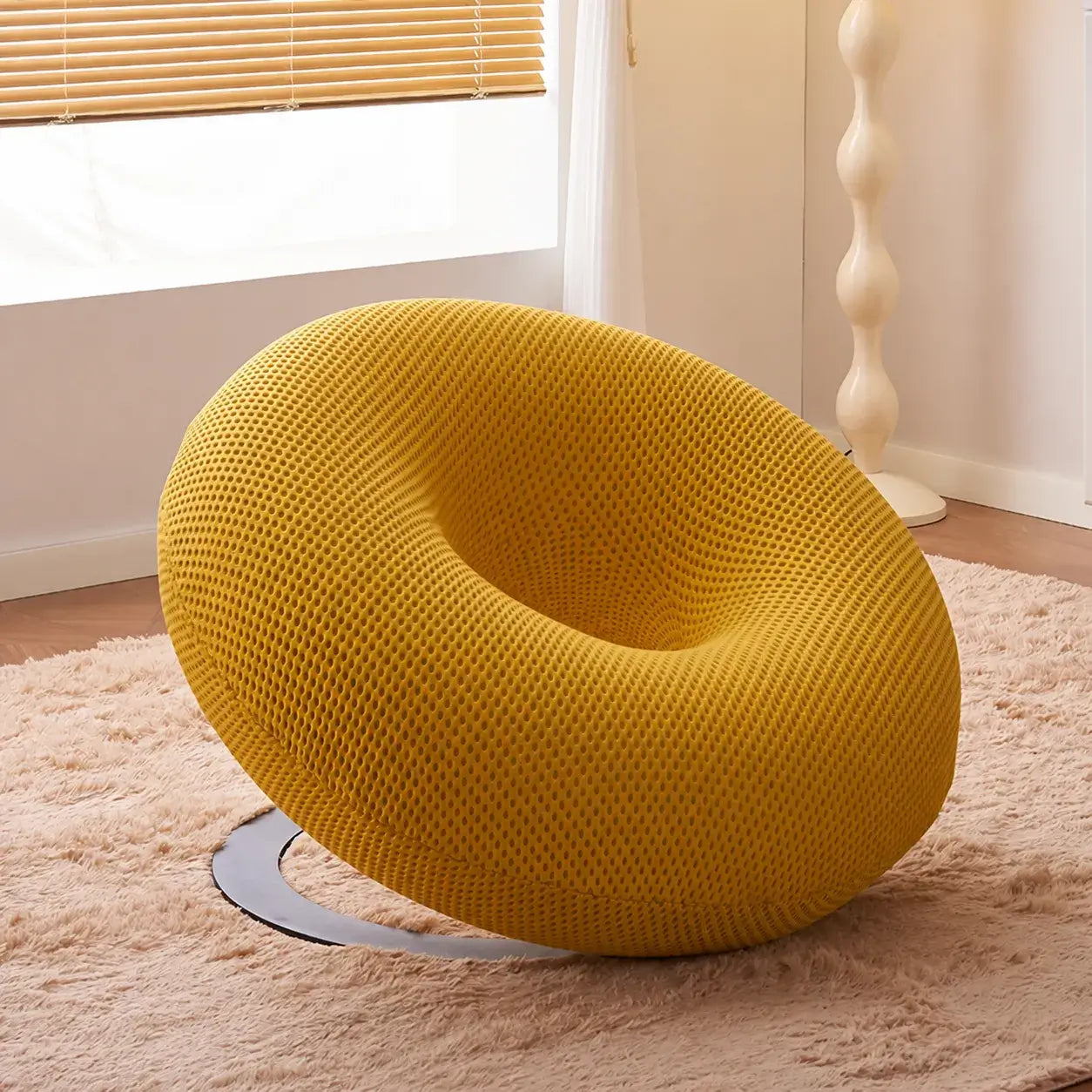 Sculptural Donut Accent Chair With Embrace Curves