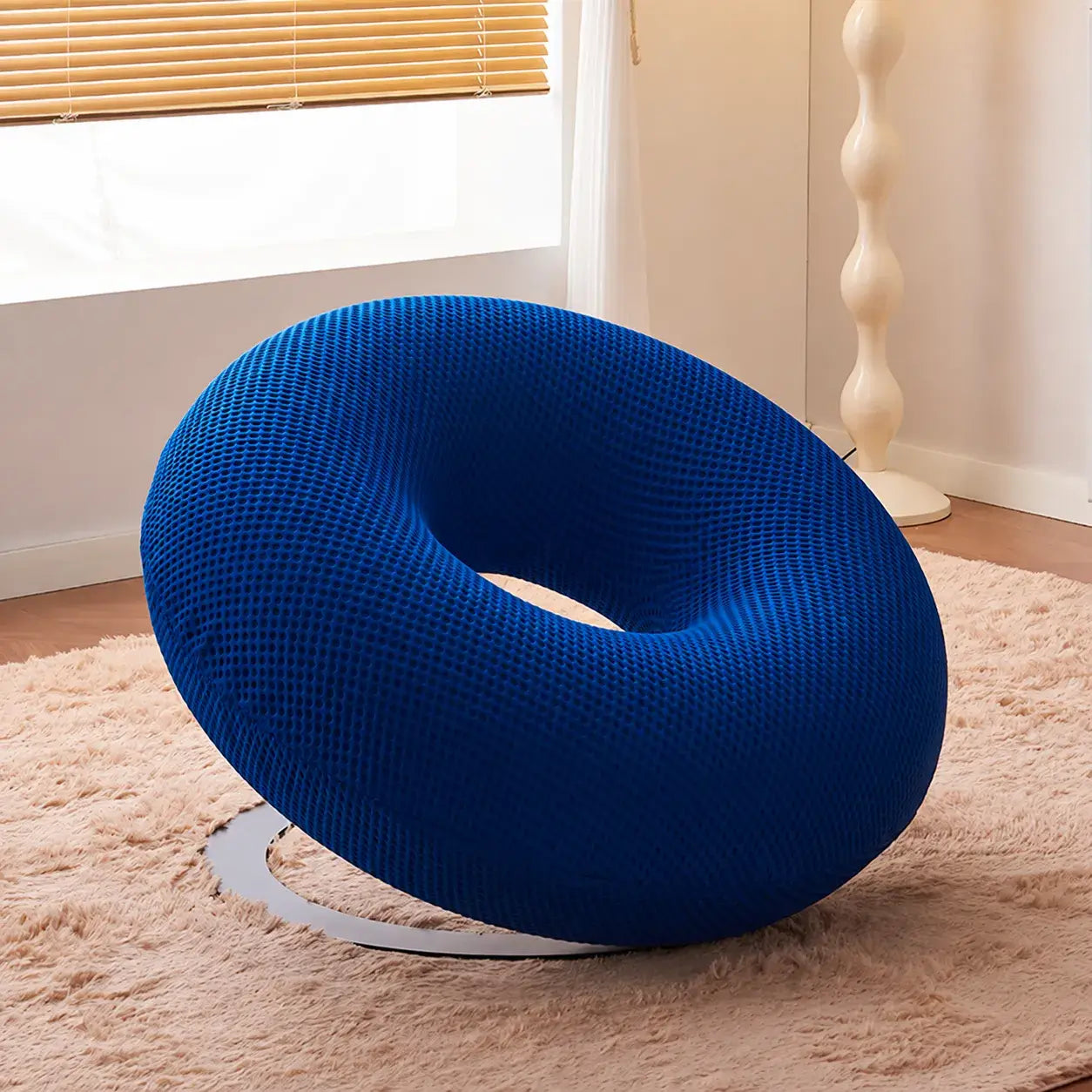 Sculptural Donut Accent Chair With Embrace Curves