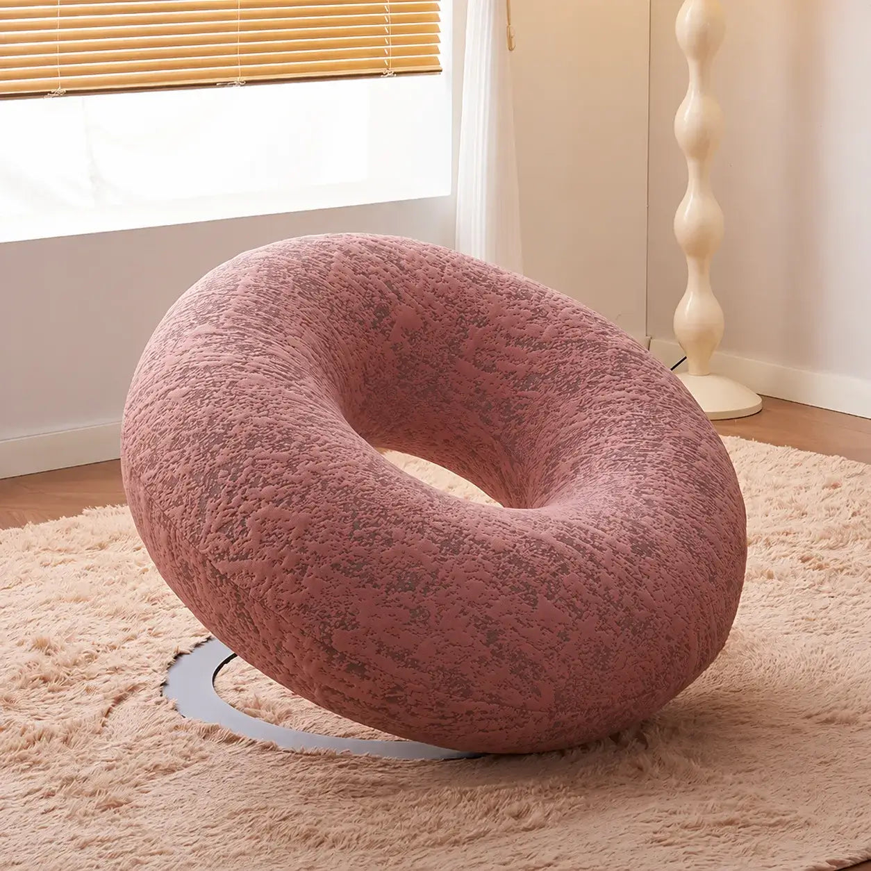 Sculptural Donut Accent Chair With Embrace Curves