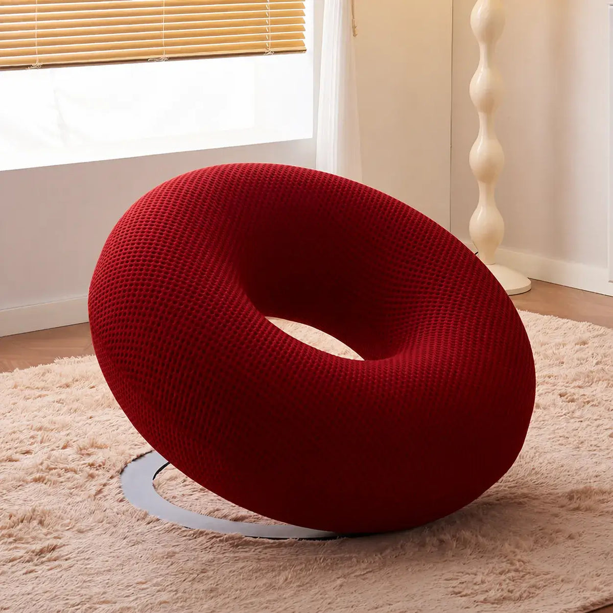 Sculptural Donut Accent Chair With Embrace Curves