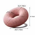 Sculptural Donut Accent Chair With Embrace Curves Dimensions