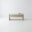 Sculptural Fabric Bedroom Bench with Solid Wood Frame and Textured Linen-Blend Upholstery