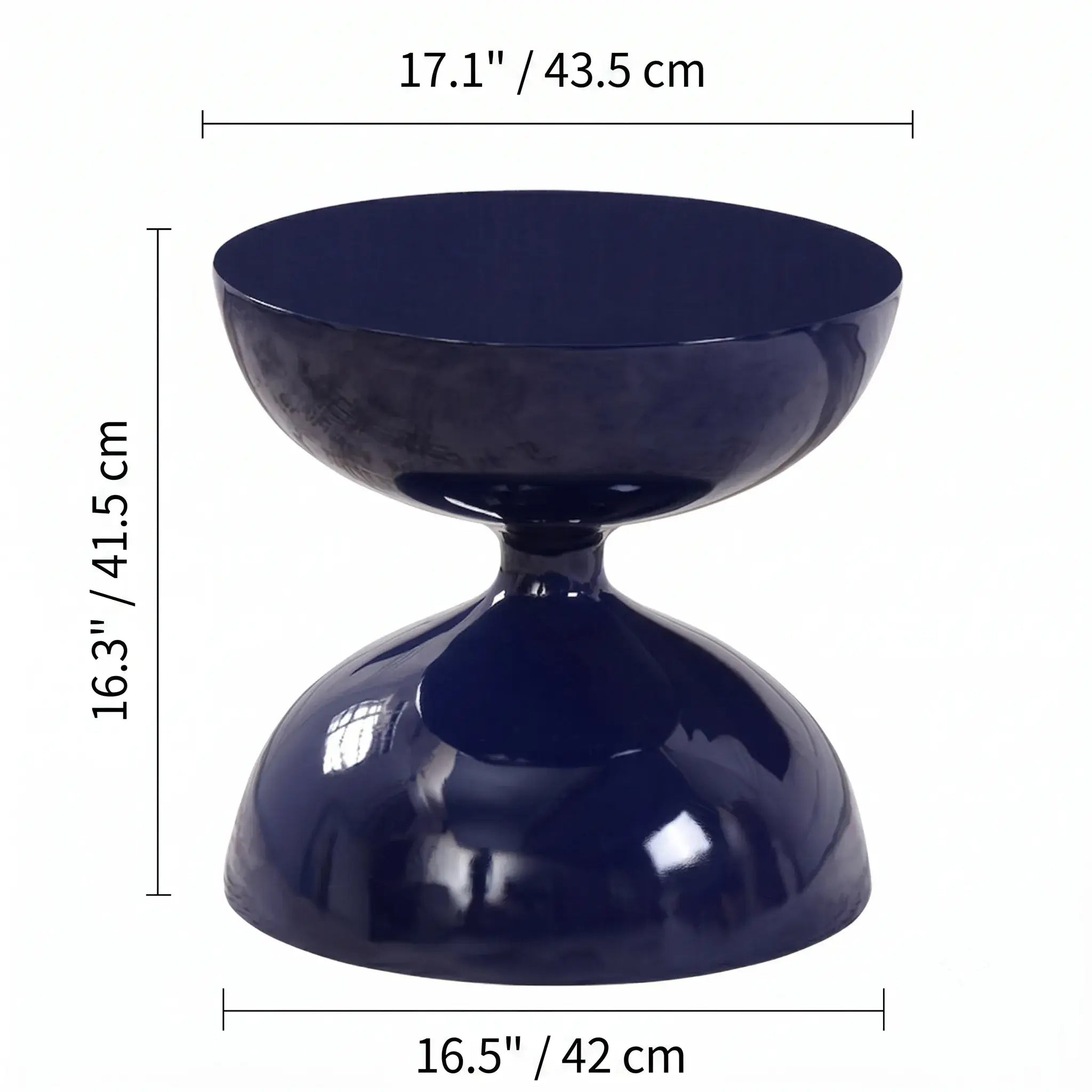Sculptural Faux Wood Grain Hourglass End and Side Table for Living Spaces