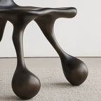 Sculptural Fiberglass Accent Chair with Cutout Back and Tripod Base