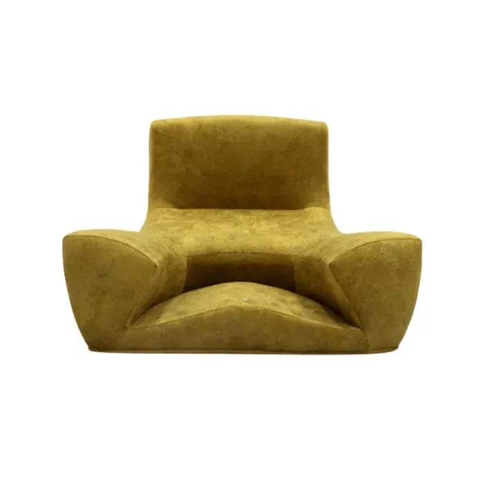 Sculptural Floor Meditation Chair With Ergonomic Wraparound Back