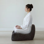 Sculptural Floor Meditation Chair With Ergonomic Wraparound Back