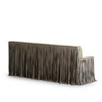 Sculptural Fringe Sofa Series in Taupe Velvet for Lounge and Reception Spaces