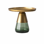 Sculptural Glass Accent Table Series with Hourglass Base for Layered Living Spaces