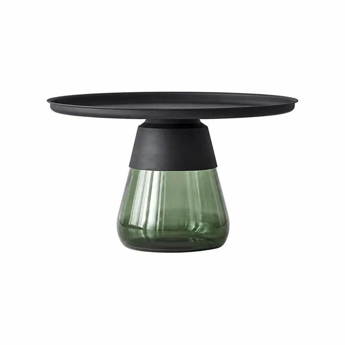 Sculptural Glass Accent Table Series with Hourglass Base for Layered Living Spaces