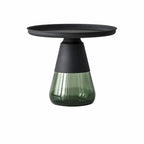 Sculptural Glass Accent Table Series with Hourglass Base for Layered Living Spaces