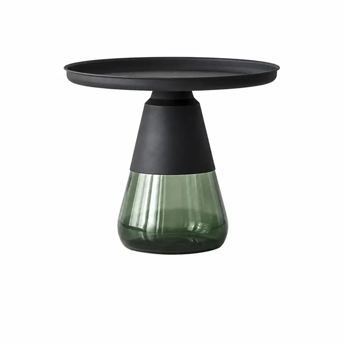 Sculptural Glass Accent Table Series with Hourglass Base for Layered Living Spaces
