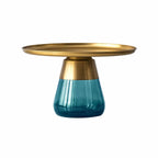Sculptural Glass Accent Table Series with Hourglass Base for Layered Living Spaces