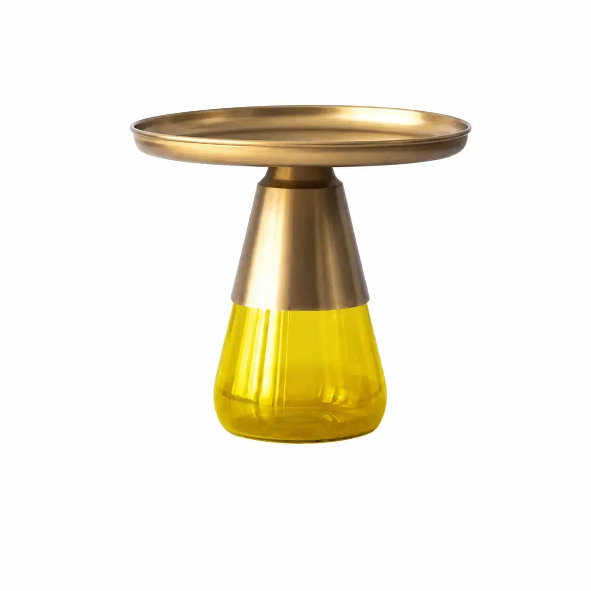 Sculptural Glass Accent Table Series with Hourglass Base for Layered Living Spaces