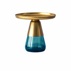 Sculptural Glass Accent Table Series with Hourglass Base for Layered Living Spaces