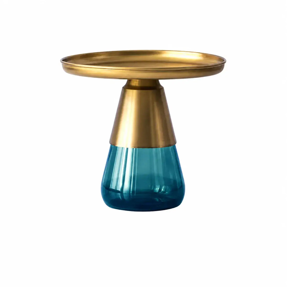 Sculptural Glass Accent Table Series with Hourglass Base for Layered Living Spaces