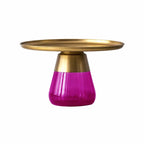 Sculptural Glass Accent Table Series with Hourglass Base for Layered Living Spaces