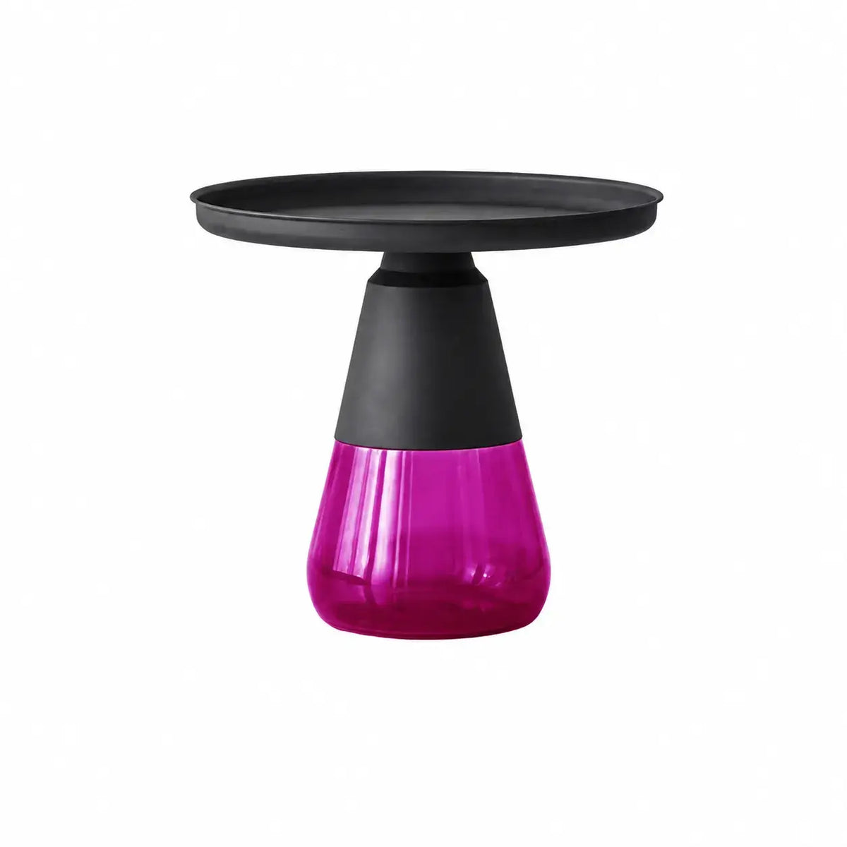 Sculptural Glass Accent Table Series with Hourglass Base for Layered Living Spaces