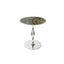 Sculptural Green Marble Side Table With Twisted Silver Pedestal Base