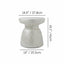 Sculptural Hand-Inlaid Mother of Pearl Side Table, Iridescent Drum Accent Dimensions