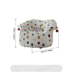 Sculptural Harlequin Polka Dot Accent Chair in Plush Tufted Barrel Form Dimensions