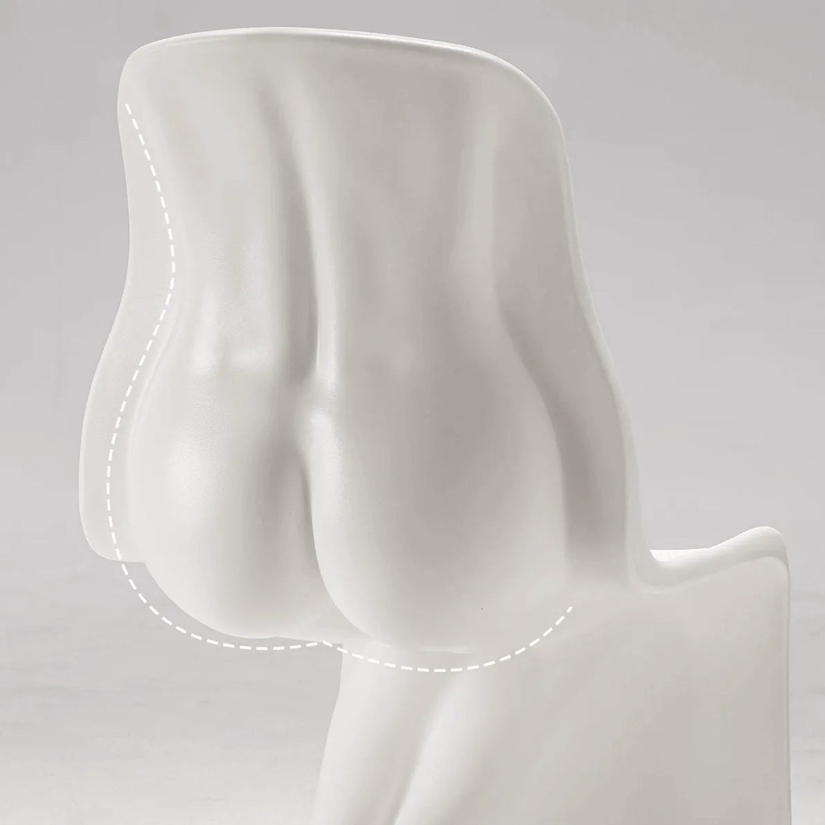 Sculptural Her Chair Dining Chair Series in Glossy Curved Silhouettes