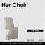 Sculptural Her Chair Dining Chair Series in Glossy Curved Silhouettes