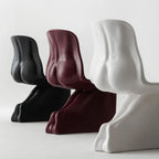 Sculptural Her Chair Dining Chair Series in Glossy Curved Silhouettes