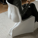 Sculptural Her Chair Dining Chair Series in Glossy Curved Silhouettes