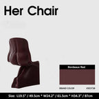 Sculptural Her Chair Dining Chair Series in Glossy Curved Silhouettes