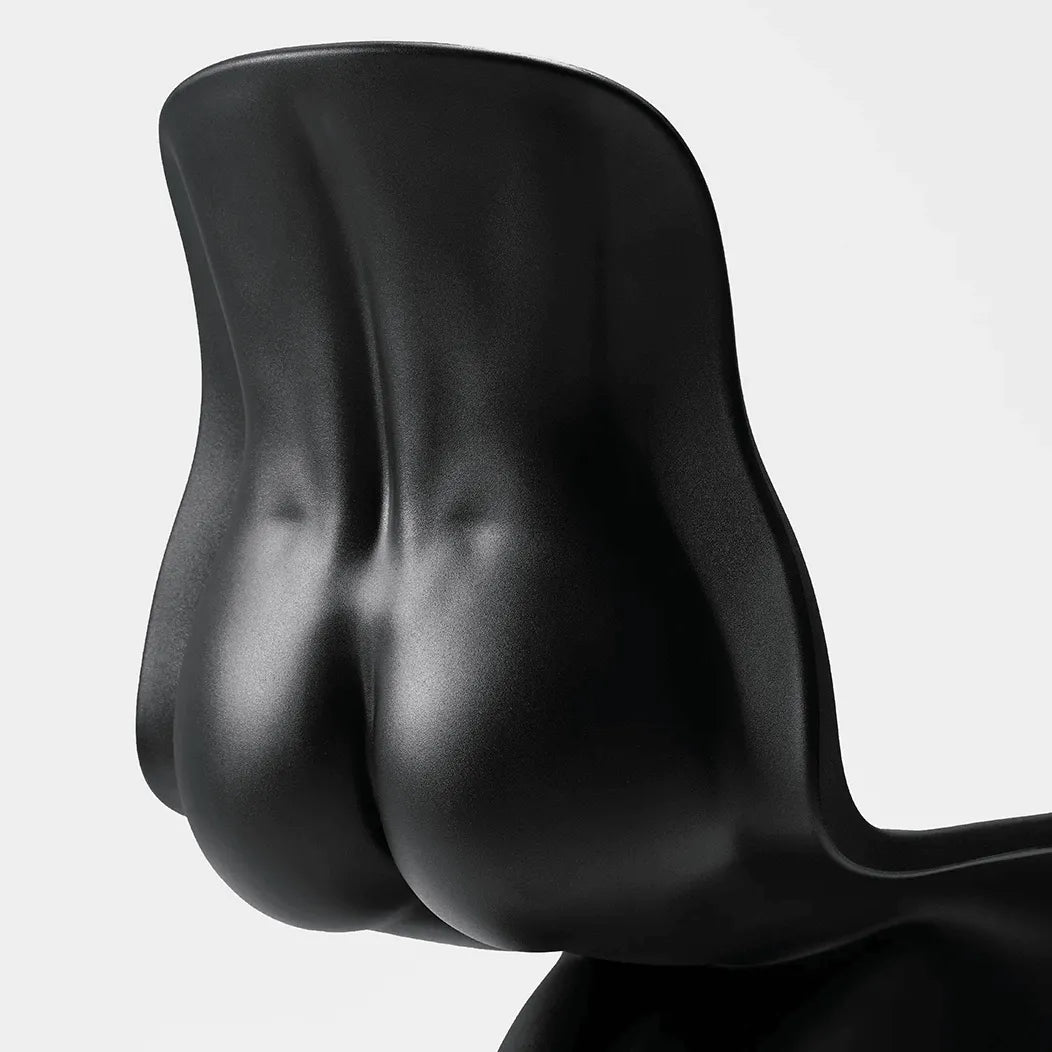 Sculptural Her Chair Dining Chair Series in Glossy Curved Silhouettes