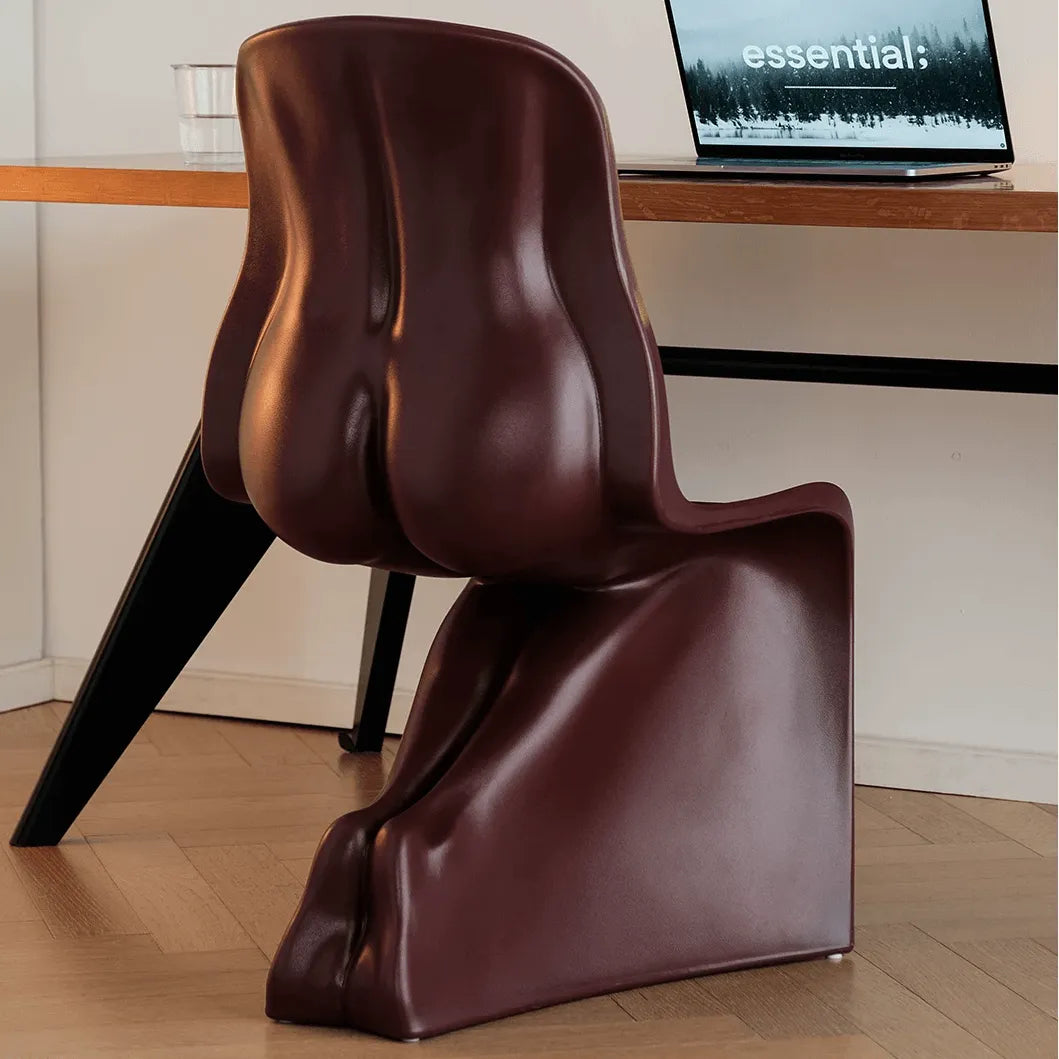 Sculptural Her Chair Dining Chair Series in Glossy Curved Silhouettes