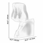 Sculptural Her Chair Dining Chair Series in Glossy Curved Silhouettes Dimensions