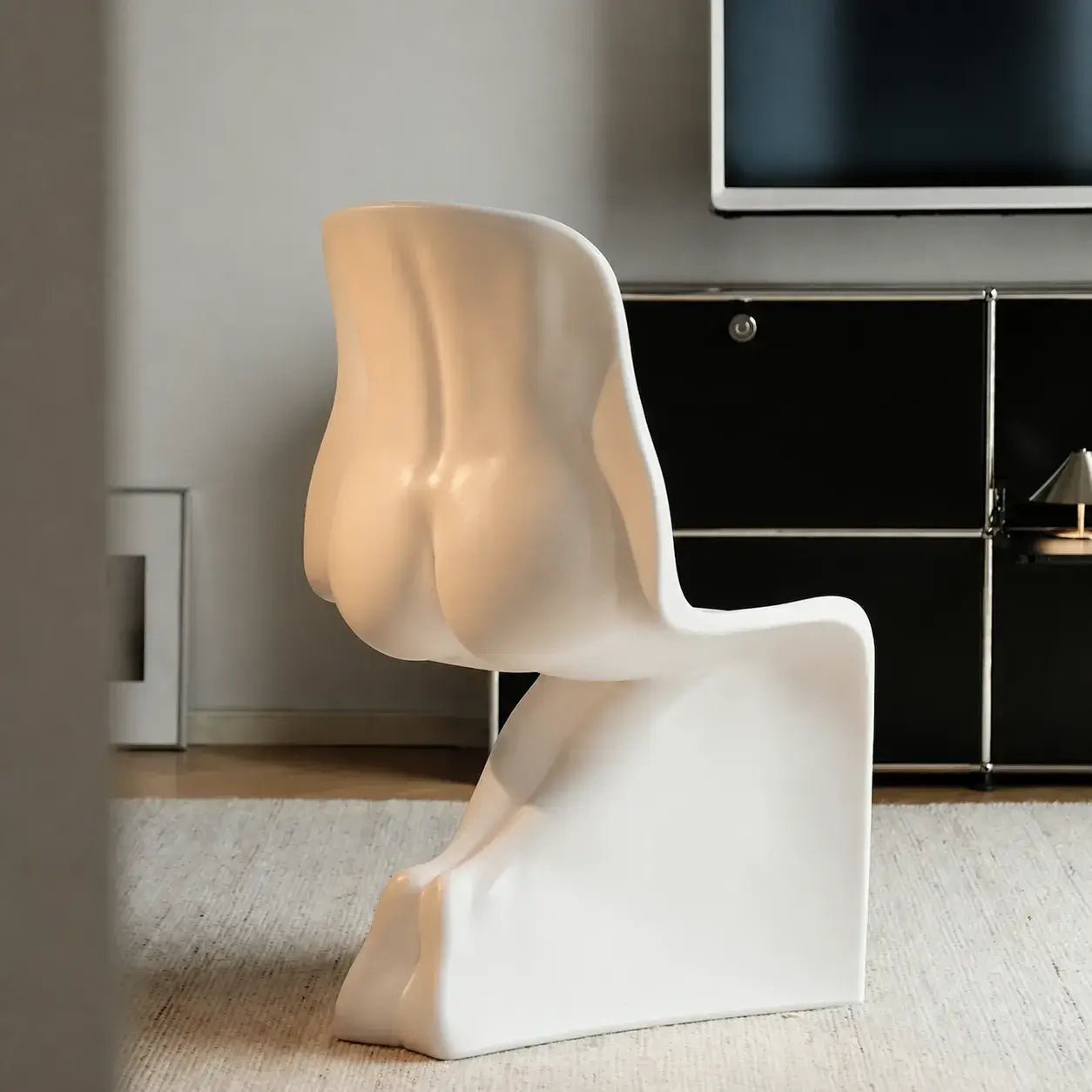 Sculptural Her Chair Dining Chair Series in Glossy Curved Silhouettes Main Product Image Main image