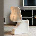 Sculptural Her Chair Dining Chair Series in Glossy Curved Silhouettes Main Product Image