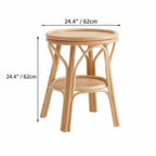 Sculptural Honey-Tone Rattan Accent Chair with Phoenix Back and Resort Style Dimensions