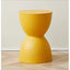 Sculptural Hourglass End and Side Table, Fluted Matte Stool Accent