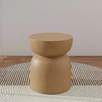 Sculptural Hourglass End and Side Table With Textured Matte Finish