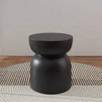 Sculptural Hourglass End and Side Table With Textured Matte Finish