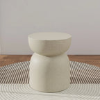 Sculptural Hourglass End and Side Table With Textured Matte Finish