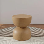 Sculptural Hourglass End and Side Table With Textured Matte Finish