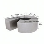 Sculptural Infinity-Form Stainless Steel Coffee Table with Matte Brushed Finish Dimensions