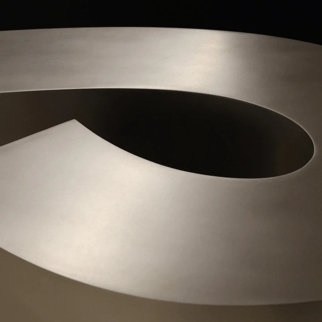 Sculptural Infinity-Form Stainless Steel Coffee Table with Matte Brushed Finish