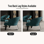 Sculptural Italian Accent Chair with Curved Shelter Arms and Textured Upholstery